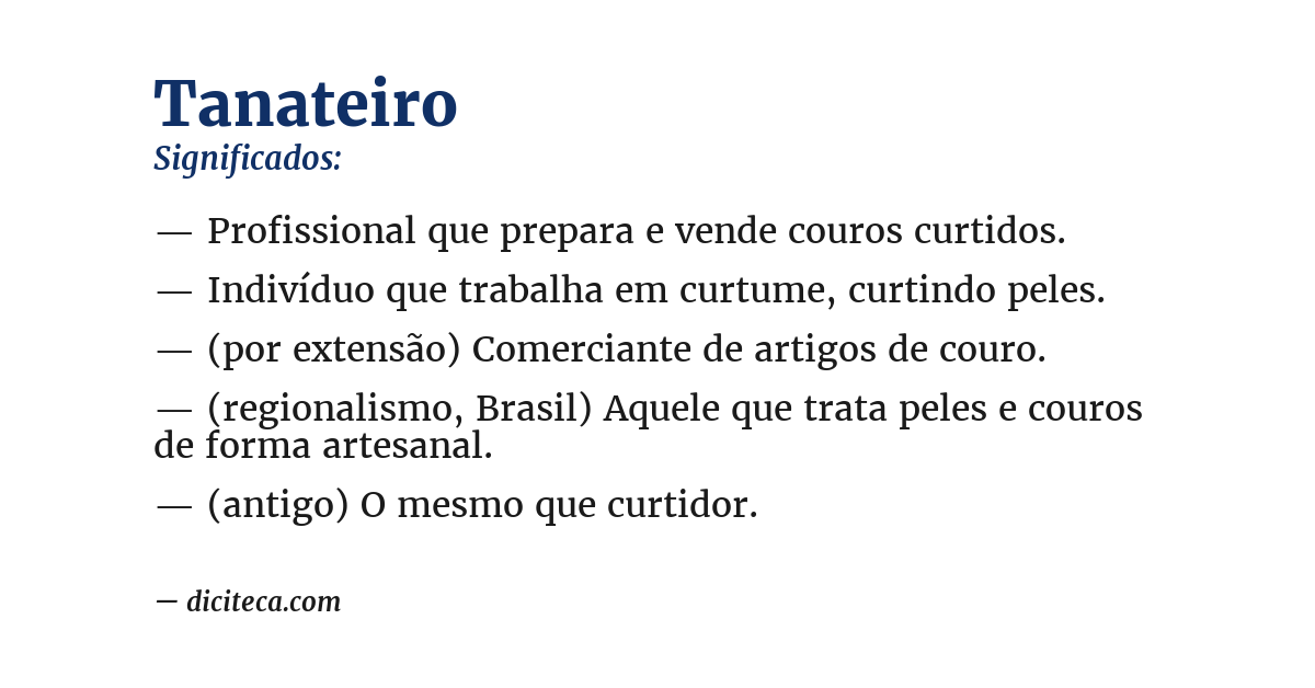 Significado de tanateiro