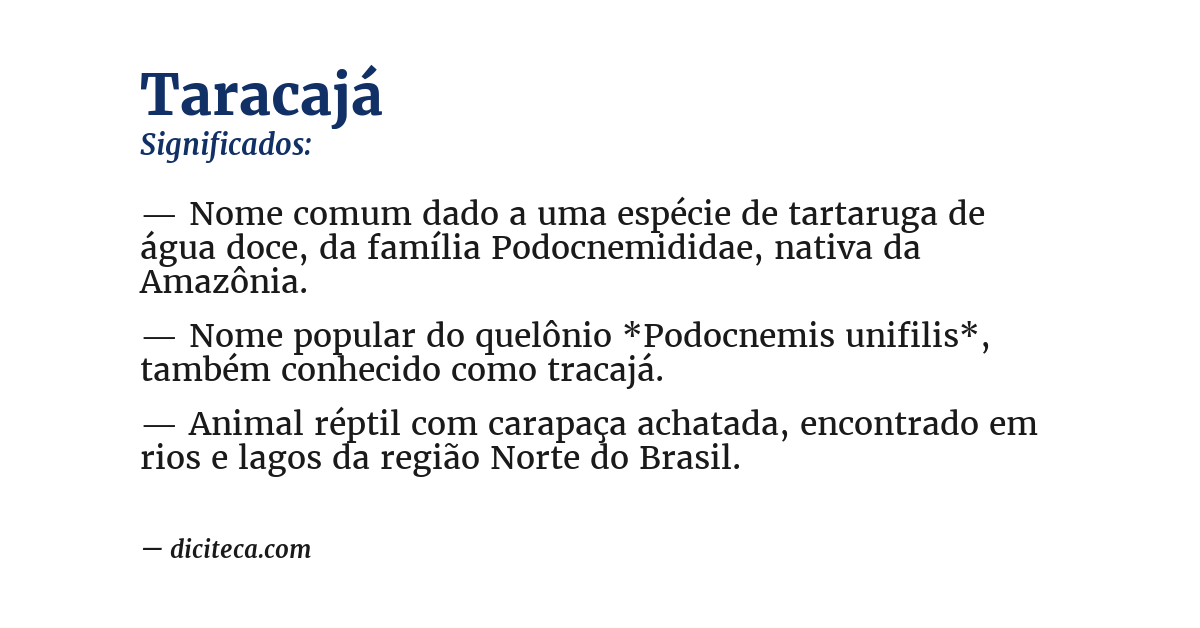 Significado de taracajá