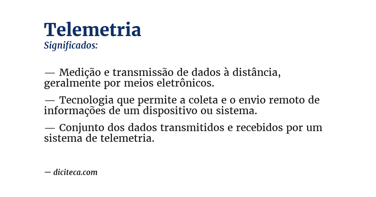 Significado de telemetria