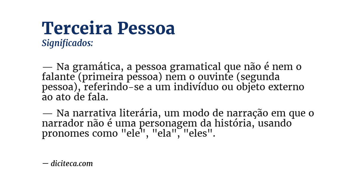 Significado de terceira pessoa