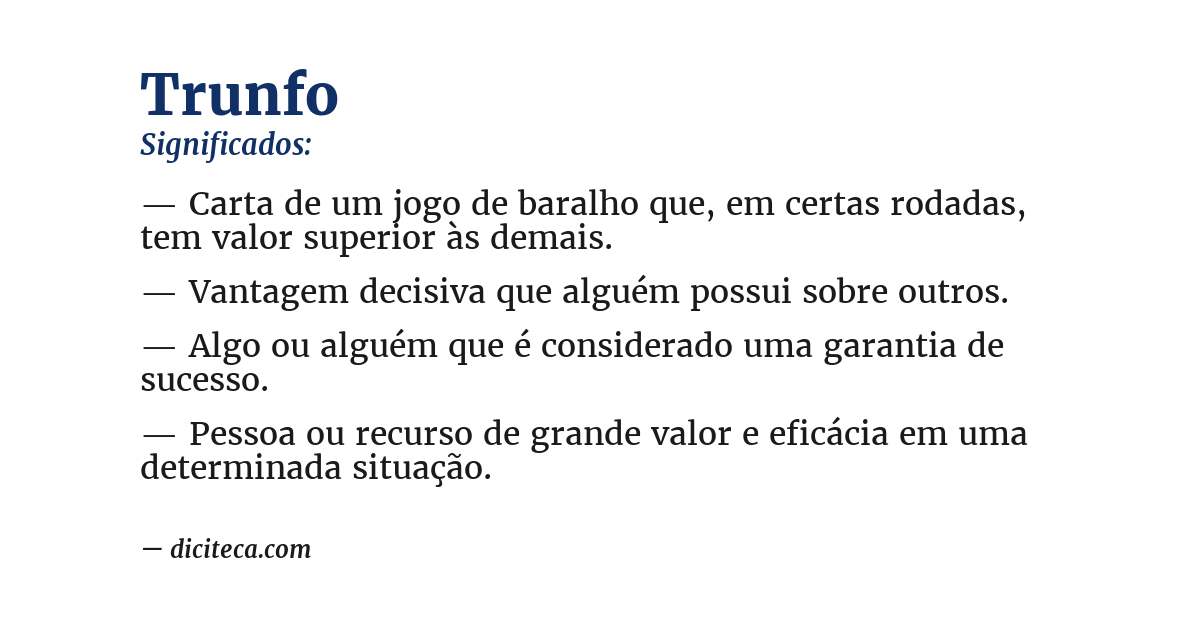 Significado de trunfo