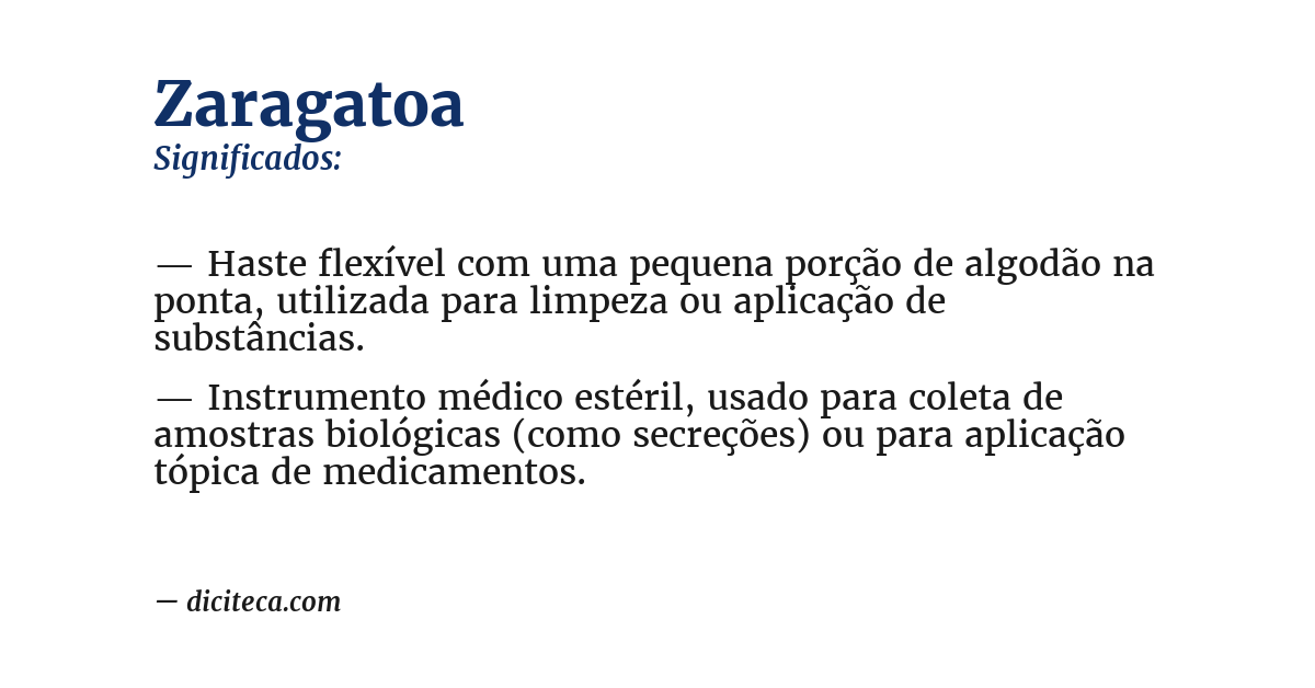 Significado de zaragatoa