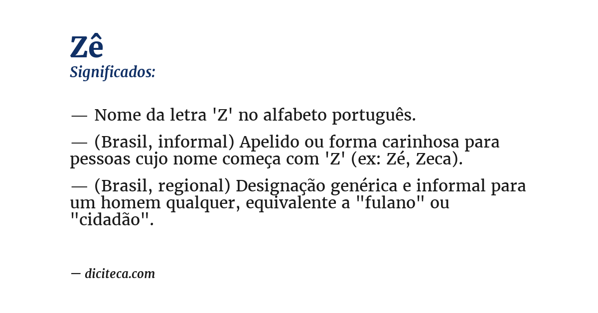 Significado de zê
