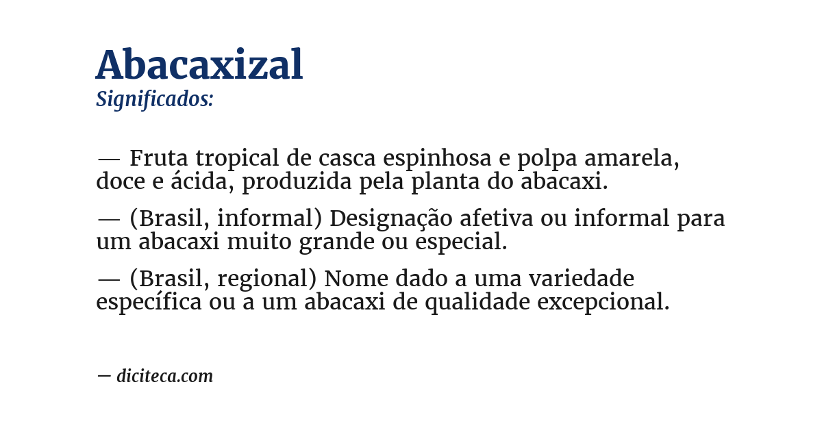 Significado de abacaxizal