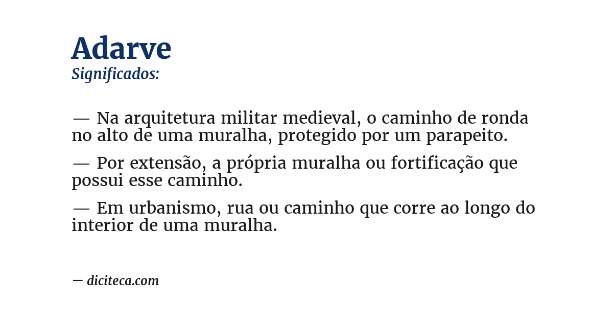 Significado de adarve