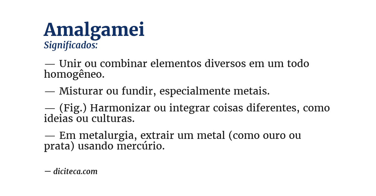 Significado de amalgamei
