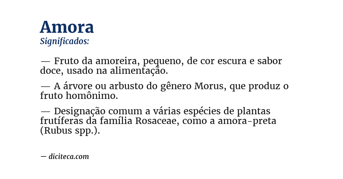 Significado de amora