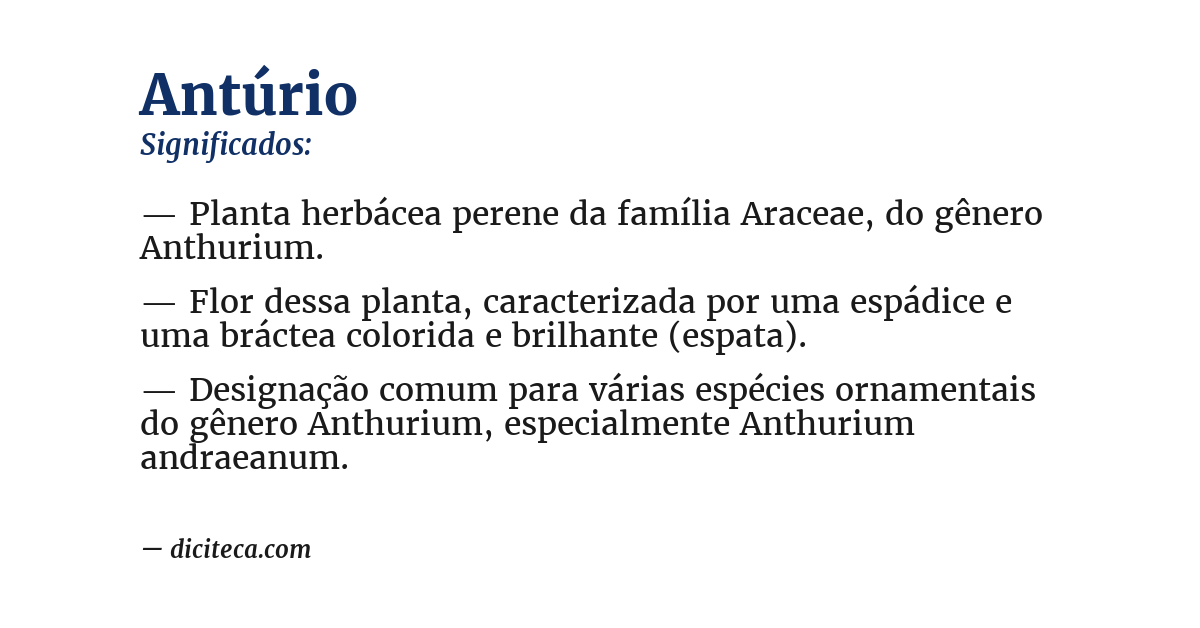 Significado de antúrio