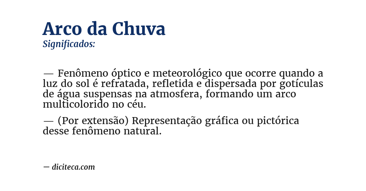 Significado de arco da chuva