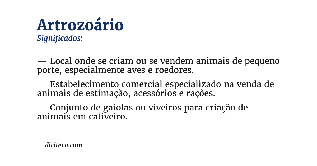 Significado de artrozoário