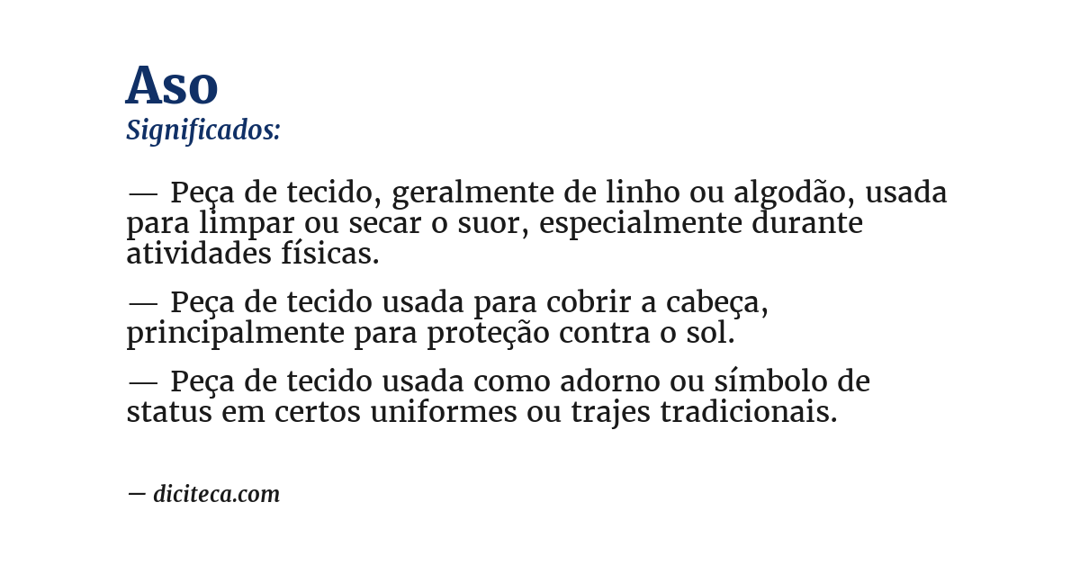 Significado de aso