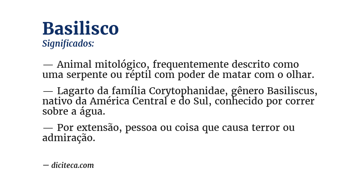 Significado de basilisco