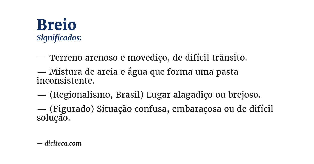 Significado de breio