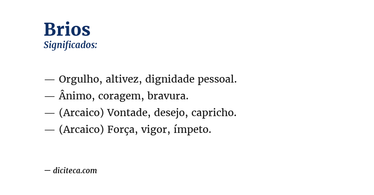 Significado de brios