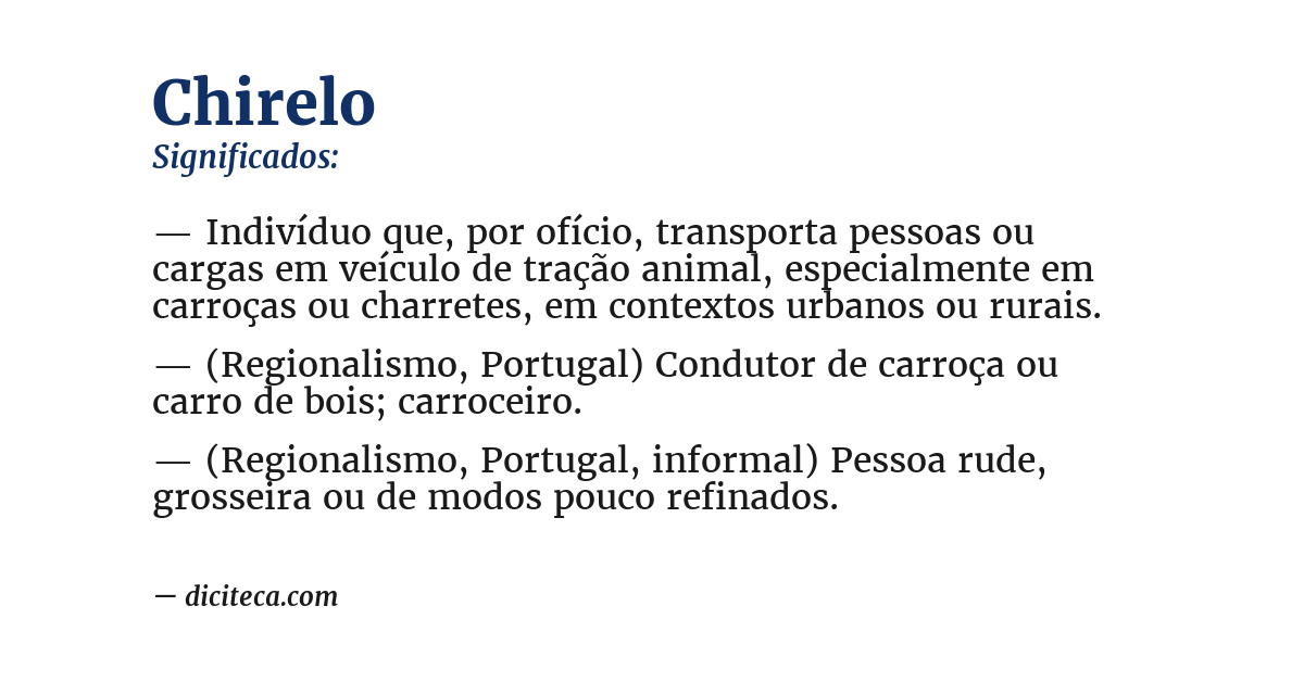 Significado de chirelo