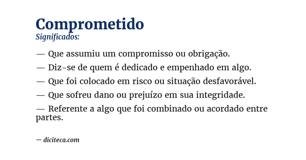 Significado de comprometido