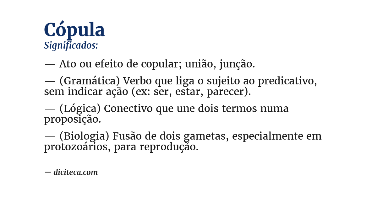 Significado de cópula