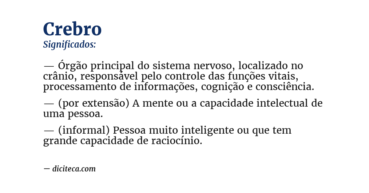 Significado de crebro