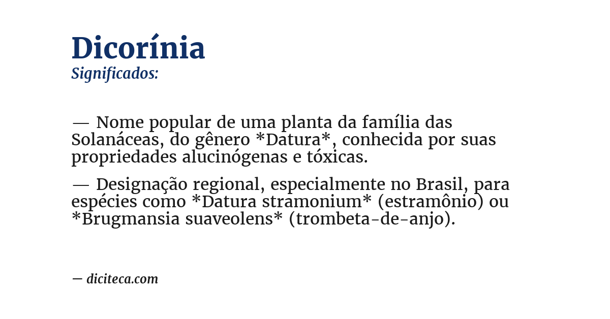 Significado de dicorínia