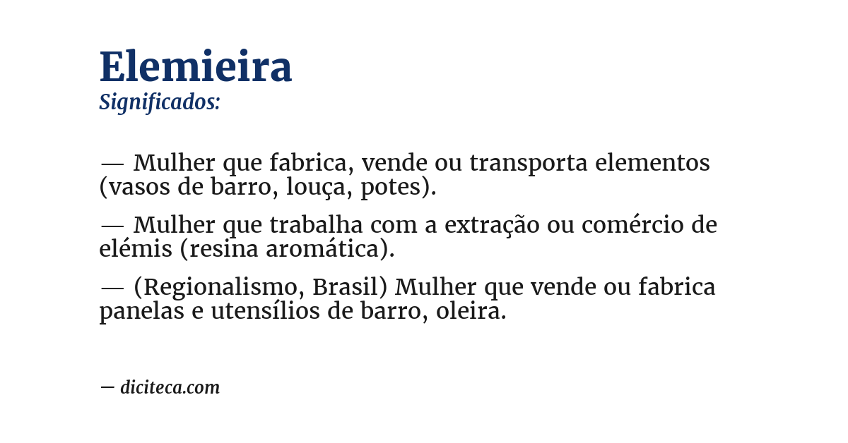 Significado de elemieira