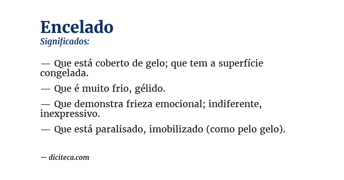 Significado de encelado