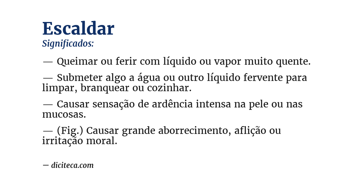 Significado de escaldar