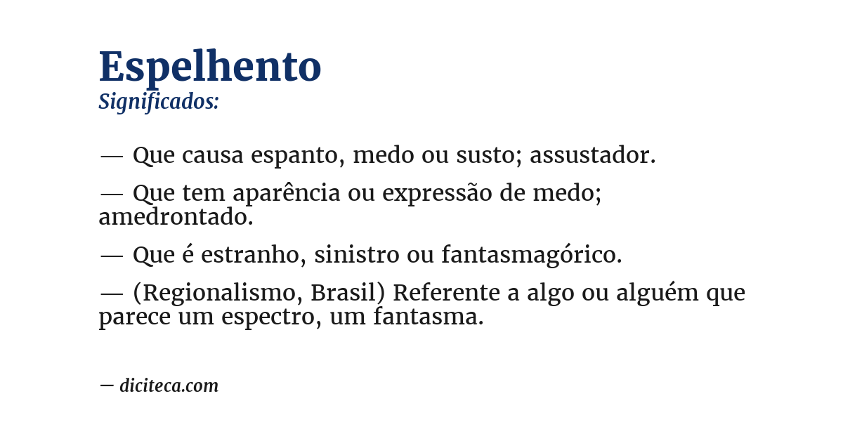 Significado de espelhento