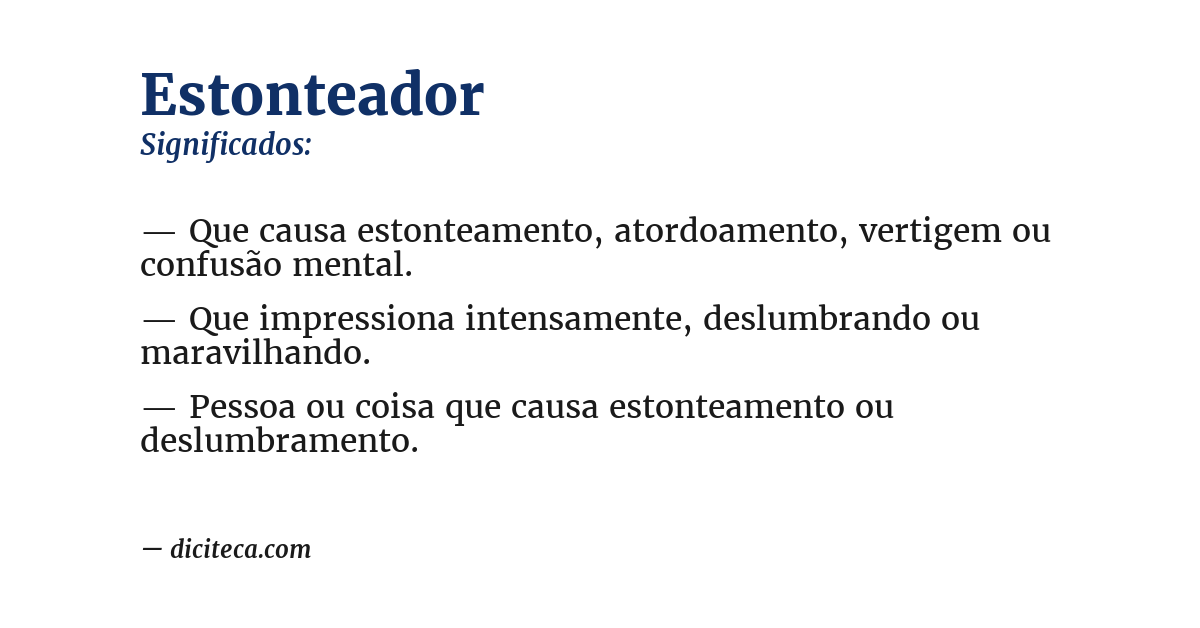 Significado de estonteador