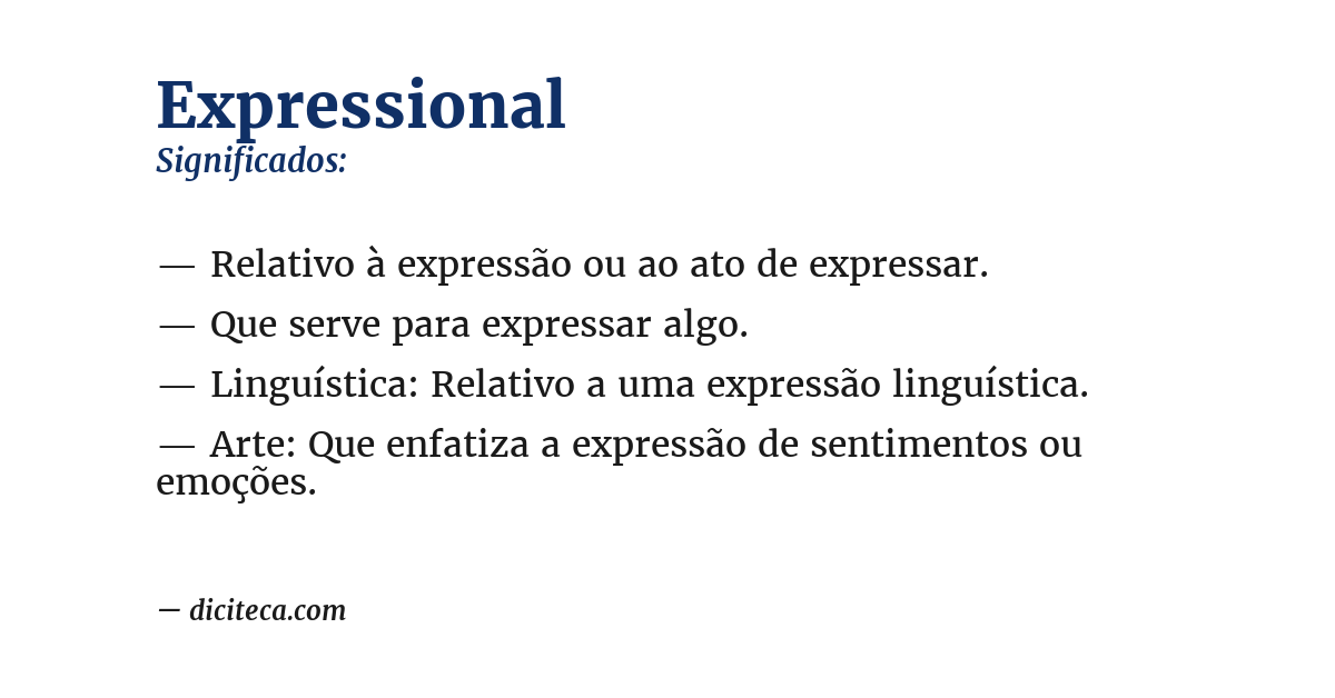 Significado de expressional