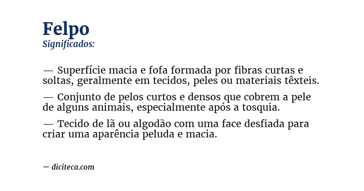 Significado de felpo