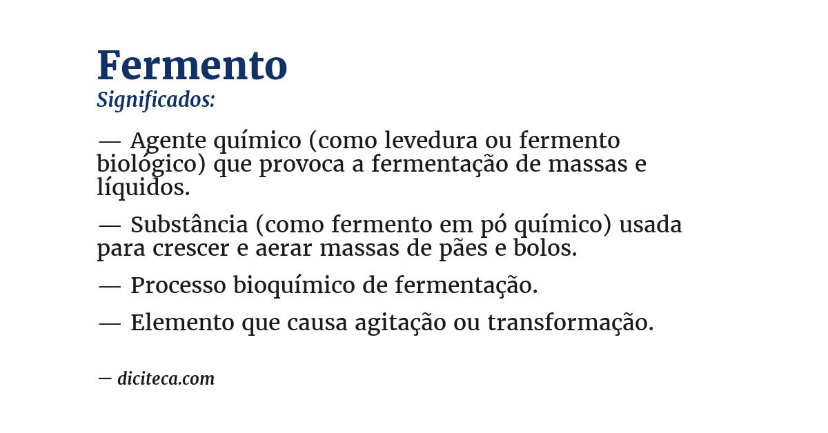 Significado de fermento