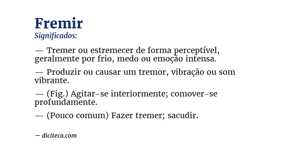 Significado de fremir