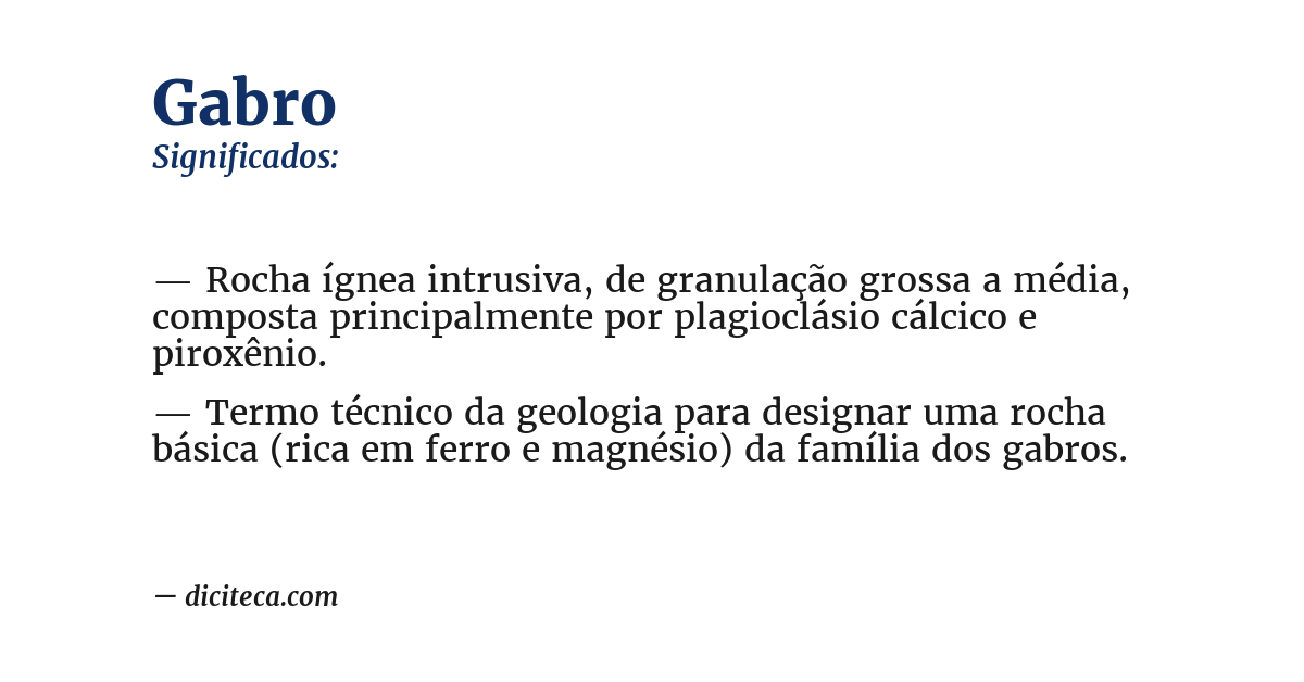 Significado de gabro