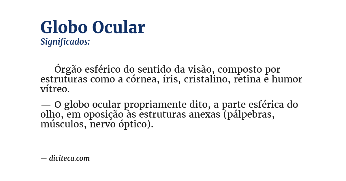 Significado de globo ocular