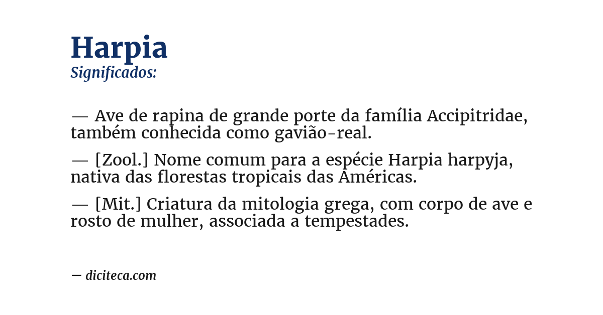 Significado de harpia