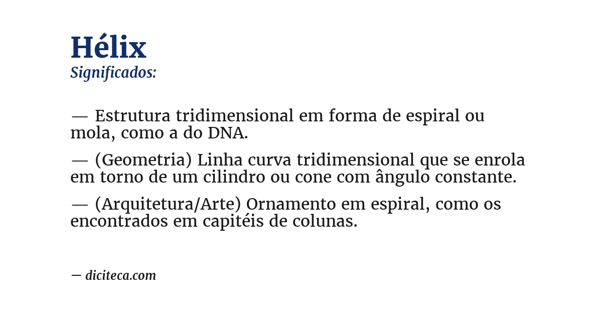 Significado de hélix