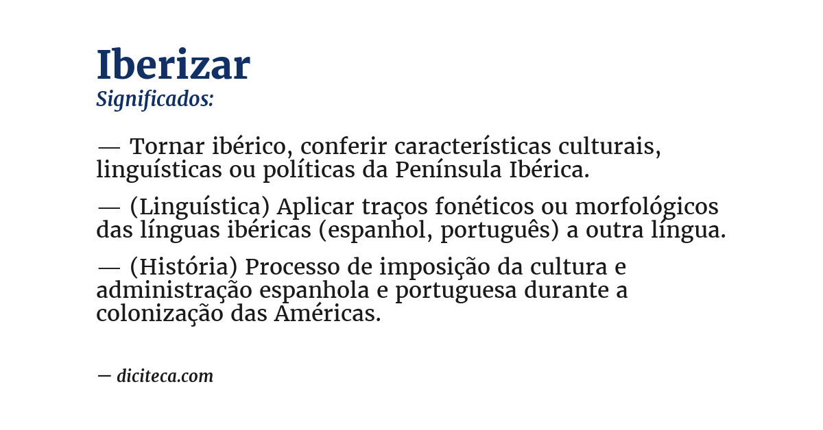 Significado de iberizar