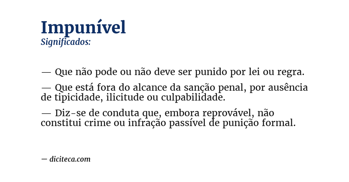 Significado de impunível