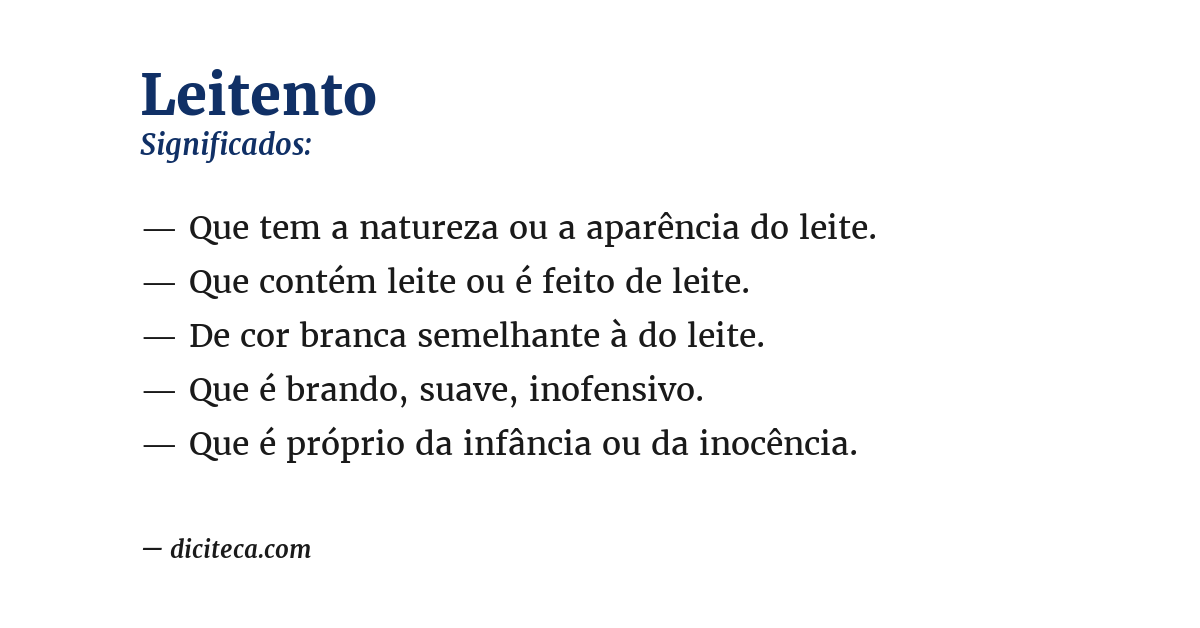 Significado de leitento