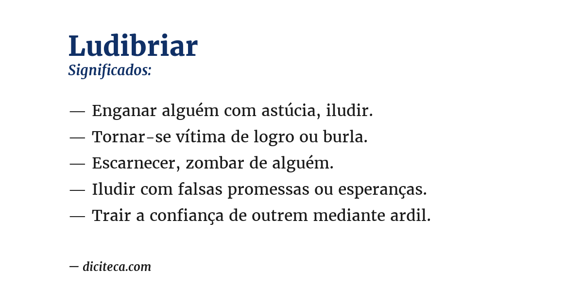 Significado de ludibriar