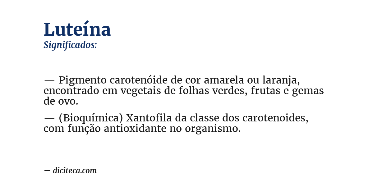 Significado de luteína