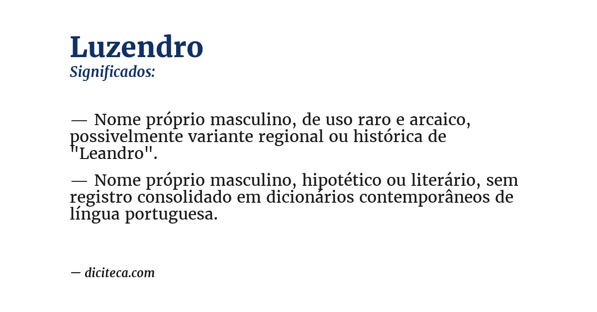 Significado de luzendro