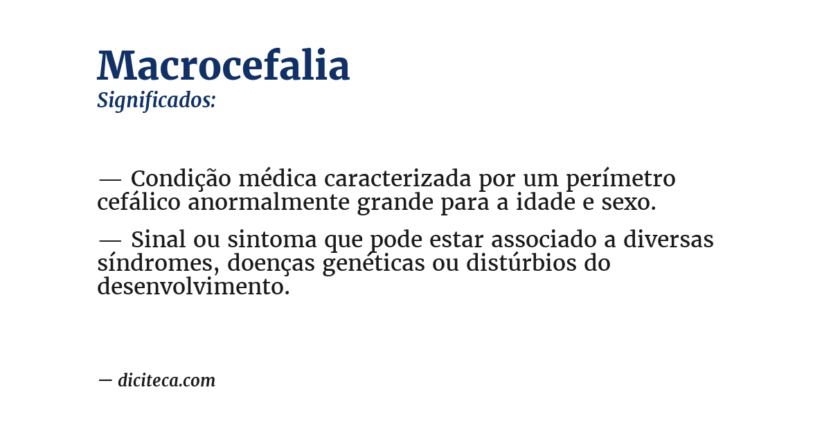Significado de macrocefalia