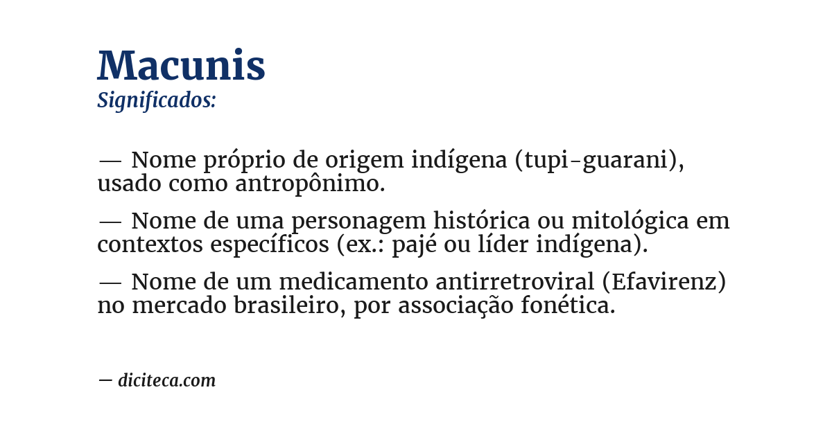 Significado de macunis