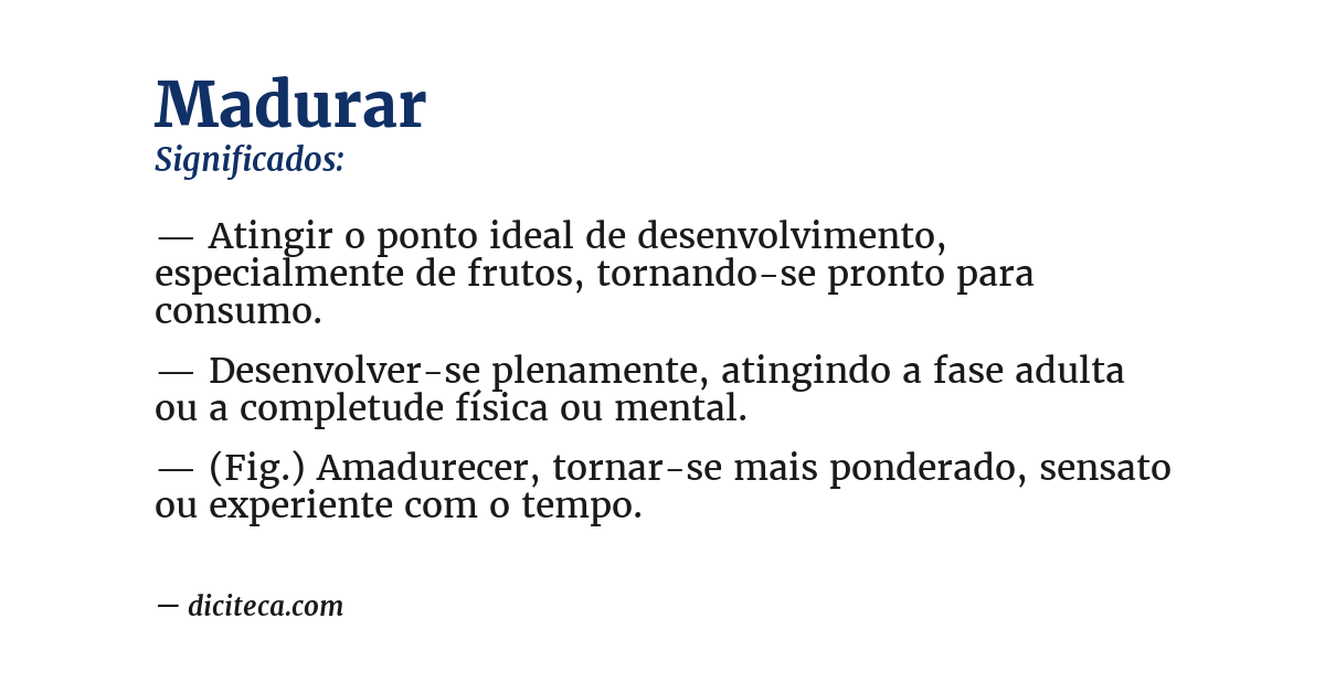Significado de madurar