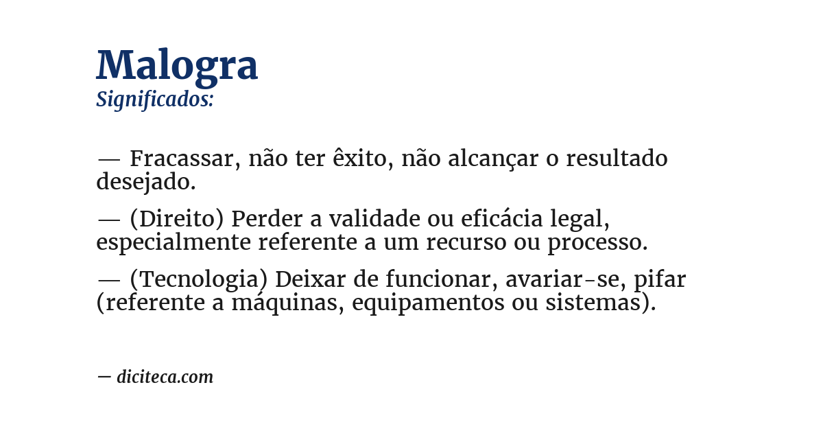 Significado de malogra