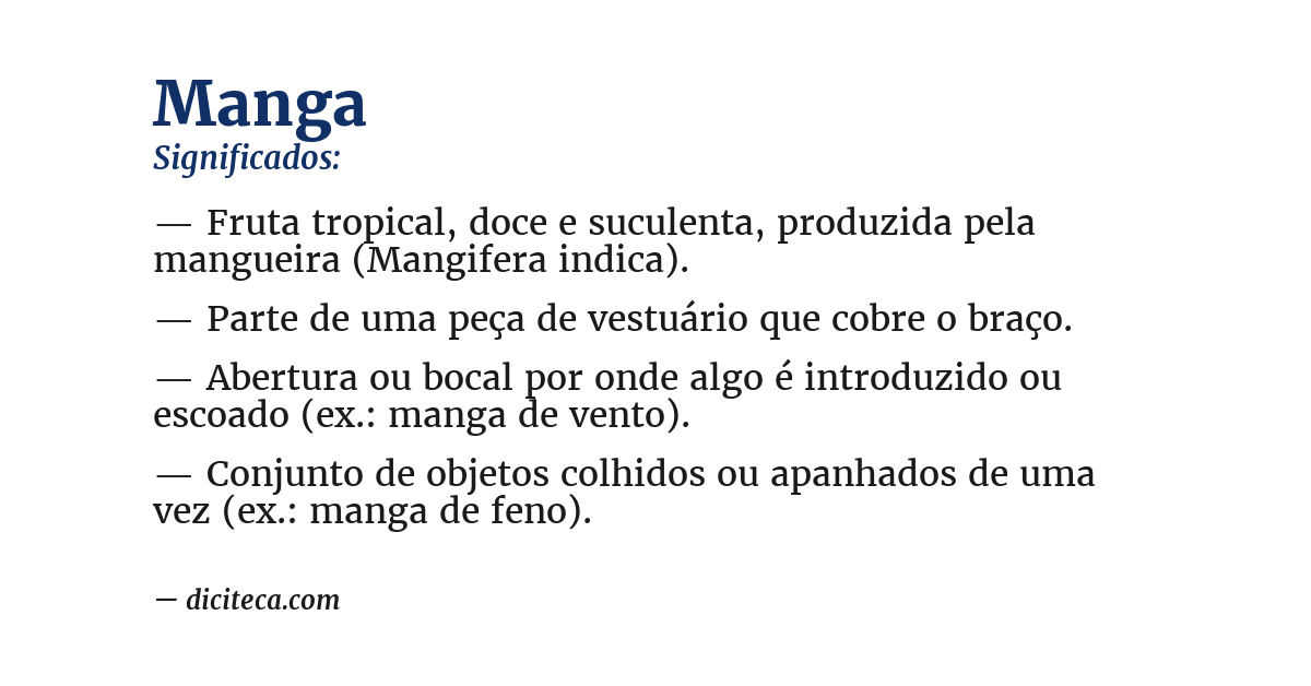 Significado de manga