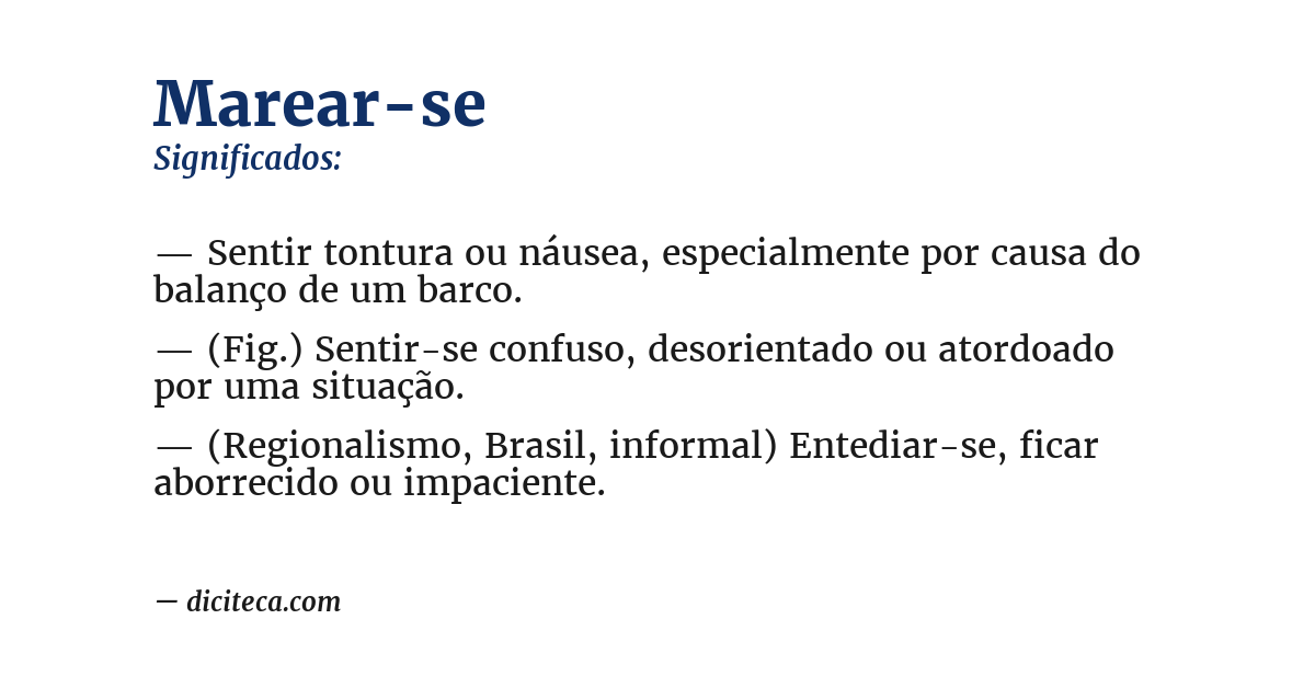 Significado de marear-se