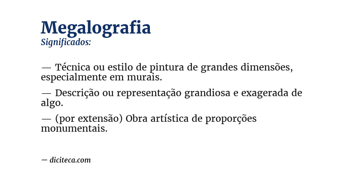Significado de megalografia