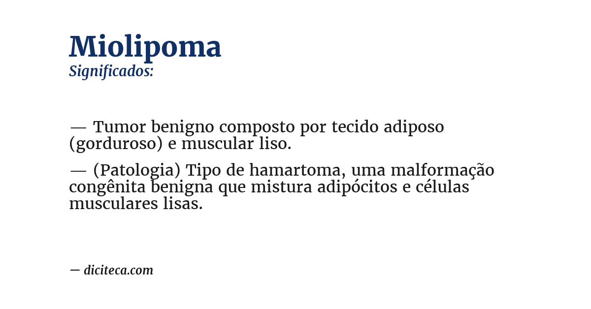Significado de miolipoma